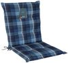 LILENO HOME Polsterauflage Niedriglehner, bequeme Sitzauflage für Gartenstühle, Stuhlkissen, (1 St, 1er Set), Gartenstuhl Auflage in Karo Blau, Sitzpolster waschbar Bild 5