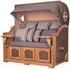 Strandkorb Komplettset - bene living - Ammersee Grande XXL Teak - PE grau - Modell 544 - inkl. Liftersystem Bild 3