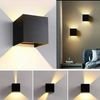 oyajia Wandleuchte 2 Stück 7W Metall LED Wandlampe, Auf und ab Einstellbarer Lichtstrahl, LED fest integriert, Warmweiß, LED Wandlampe mit Bewegungsmelder,für Wohnzimmer, Flur, Balkon, Hotel Bild 2