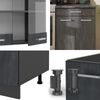 Küchenzeile R-Line Schwarz Beton/Anthrazit 200 cm AP Anthrazit Vicco Bild 5