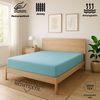 EXKLUSIV HEIMTEXTIL Marke Jersey Spannbettlaken 100 x 200 cm Hellblau 100% Baumwolle Öko - Tex Zertifiziert Bed-Sheet Bettlaken Spannbetttuch Topper Leinentuch Bild 2