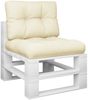 vidaXL Palettenkissen 2-tlg. Creme Stoff Bild 3