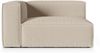 Micadoni Eckmodul Nuria 2-Sitzer Links Strukturierter Stoff Beige Bild 1