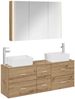 vidaXL Badezimmermöbel-Set 4 pcs Artisan-Eiche Ingenieurholz und Glas 3406870 Bild 2
