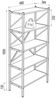 VCM Standregal Insasi 918402 Honig-Eiche H. 160 x B. 66 x T. 34 cm Bild 3