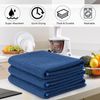 3er-Pack Microfaser Geschirrtücher Waffelgewebe 40 cm x 56 cm Dunkel Blau Bild 2