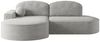Ecksofa Schlafsofa Sofa GIRONA Stoff Arena Grau Ottomane Links Bild 2