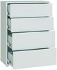 Forte Alice Springs Kommode 70 80, modern-minimalistisch, 4 Schubladen, Wohn-/Schlafzimmer, Holzwerkstoff, Secret Grey, 74,5 cm breit x 99,1 cm hoch x 34,9 cm tief Bild 4