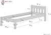 Erst-Holz Einzelbett Natur 80x200 Bett, Rollrost, Matratze Senkrechte Balken Bild 5