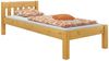 Erst-Holz Einzelbett Natur 80x200 Bett, Rollrost, Matratze Senkrechte Balken Bild 2