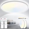 POPOLIC LED Deckenleuchte 24W 3200LM Deckenlampe Flach Dimmbar mit Fernbedienung 3000K-6500K, 2 St, IP54 Ultra Dünn Schlafzimmer Lampe für Wohnzimmer Küche Badezimmer Bild 5