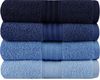 Handtuch-Set (4-teilig), 'Rainbow ', Dunkelblau, Blau, Hellblau Bild 2