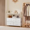 ANYSUN Kommode Schubkastenkommode mit 5 Schubladen Aufbewahrungsschrank Schlafzimmer (Ein Schrank), TV-Schrank, Schrankkommode aus Stoff mit Metallrahmen Schrank Bild 3