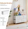 ANYSUN Kommode Schubkastenkommode mit 5 Schubladen Aufbewahrungsschrank Schlafzimmer (Ein Schrank), TV-Schrank, Schrankkommode aus Stoff mit Metallrahmen Schrank Bild 4