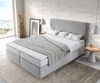 Boxspringbett Dream-Well Mikrofaser Grau 160x200 cm mit Matratze und Topper Bild 4