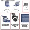 Bürostuhl HWC-K53, Drehstuhl Schreibtischstuhl Computerstuhl, Netzbezug Stoff/Textil ~ weinrot Bild 2