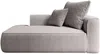 Vente-unique - PINETA Chaise longue Samt Grau - B 115 cm x H 67 cm x L 180 cm Bild 3