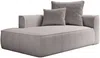 Vente-unique - PINETA Chaise longue Samt Grau - B 115 cm x H 67 cm x L 180 cm Bild 4