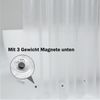 Duschvorhang 120x180 Weiß Transparent 3 Magnete 8 Haken Bad Vorhang Wasserdicht Bild 4