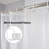 Duschvorhang 120x180 Weiß Transparent 3 Magnete 8 Haken Bad Vorhang Wasserdicht Bild 5