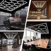 oyajia Deckenleuchte 14 Packs Hexagon mit Rand, LED Deckenleuchte Garage Light 720W 86400lm, LED fest integriert, ‎Kaltweiß, LED Deckenleuchte für Garage, Studio, Parkplatz, Auto-Detailing-Shop Bild 4