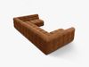 Micadoni Panorama-Sofa Kendal 7-Sitzer Samt Kamel Bild 3