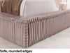 MEBLINI Polsterbett 200x200 mit Lattenrost ohne Matratze - MESUT - Braun Cordstoff - Bubble Bett - Cloud Bett - Marshmallow Bed - Kopfteil Bett mit Stauraum Bild 3