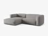 Micadoni Ecksofa Martina 2-Sitzer Links Strukturierter Stoff Hellgrau Bild 2