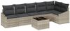 vidaXL Sofa Set mit Kissen 7 pcs Hellgrau Poly Rattan 3346752 Bild 2