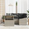 vidaXL Gartensofa-set mit Kissen 5 pcs Hellgrau Poly-Rattan 3348998 Bild 3