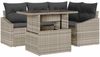 vidaXL Gartensofa-set mit Kissen 5 pcs Hellgrau Poly-Rattan 3348998 Bild 2