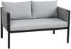 Sitzgruppe Sessel und 2-Sitzer inklusive Polster mit Couchtisch Metallgestell Bild 4