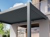PRIMEYARD Terrassenüberdachung 3x4 m Aluminium-Pfosten mit Lamellendach aus Alu anthrazitfarbene Anbau-Pergola Bild 4