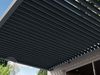 PRIMEYARD Terrassenüberdachung 3x4 m Aluminium-Pfosten mit Lamellendach aus Alu anthrazitfarbene Anbau-Pergola Bild 5