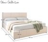 Home Collective Polsterbett Bett Doppelbett Bettgestell mit Lattenrost & Stauraum, mehrere Größen (Größen: 120x200 140x200 160x200 180x200, samtweicher Veloursstoff, in Europa hergestellt), Bettkasten, flexibler Lattenrost mit Härtegradeinstellung Creme Bild 3
