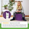 Green Bean® Sitzsack-Hocker 45x25cm mit EPS-Perlen Füllung - Sitz-Pouf für Sitzsäcke - Sitzhocker für Kinder und Erwachsene - Lila Bild 3
