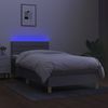 Boxspringbett mit Matratze & LED Stoff Hellgrau 90x200 cm, Härtegrad: H2 [3133765] Bild 4