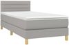 Boxspringbett mit Matratze & LED Stoff Hellgrau 90x200 cm, Härtegrad: H2 [3133765] Bild 3