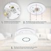B.K.Licht Deckenleuchte Badezimmerlampe 12W CCT 1.200lm IP44 Weiß - BKL1526, Dimmfunktion, LED fest integriert, Farbwechsler, Kaltweiß, Neutralweiß, Warmweiß, Farbtemperatursteuerung 3000K-6500K Fernbedienung Weiß Bild 3