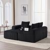 Modulares Cord Sofa DIY, kombinierbar mit Ablagefächern, hochdichter Schaumstoff, 3 Kissen inkl, bis 300kg,Schwarz Bild 5