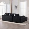 Modulares Cord Sofa DIY, kombinierbar mit Ablagefächern, hochdichter Schaumstoff, 3 Kissen inkl, bis 300kg,Schwarz Bild 3