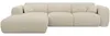 Vente-unique - POGNI Sofa SamtStoff Beige - B 165 cm x H 73 cm x L 280 cm Bild 3