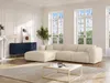 Vente-unique - POGNI Sofa SamtStoff Beige - B 165 cm x H 73 cm x L 280 cm Bild 2