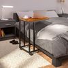 Casaria Beistelltisch mit Rollen, Holz / Metall Schwarz, 70 x 50 x 35 cm Bild 4