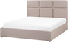 Bett mit Stauraum Stoff LAGORD 160 x 200 cm Taupe Bild 4