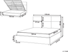 Bett mit Stauraum Stoff LAGORD 160 x 200 cm Taupe Bild 2