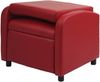 Fernsehsessel HWC-H18, Relaxsessel Liege Sessel, Kunstleder klappbar 99x70x75cm ~ rot Bild 4