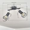 hofstein Deckenleuchte »Borio« Deckenlampe aus Metall in Grau/Chromfarben, ohne Leuchtmittel, m. verstellbaren Schirmen in Gitter-Optik u. Lichteffekt, E14 Bild 2
