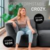Lumaland Modulares Eckteil Links - Cord-Reihe | Indoor Sitzsack mit Softer Struktur, ideal Sofa Modulen & zum Pouf | Bean Bag mit Füllung - für Wohnzimmer & Co. - 81 x 81 x 70 cm Bild 4