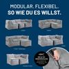 Lumaland Modulares Eckteil Links - Cord-Reihe | Indoor Sitzsack mit Softer Struktur, ideal Sofa Modulen & zum Pouf | Bean Bag mit Füllung - für Wohnzimmer & Co. - 81 x 81 x 70 cm Bild 5